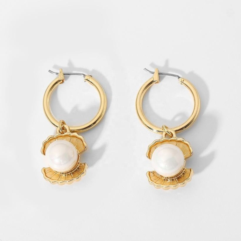 Hoepeloorbellen met Glanzende Parel – Luxe & Elegant | Twinolo