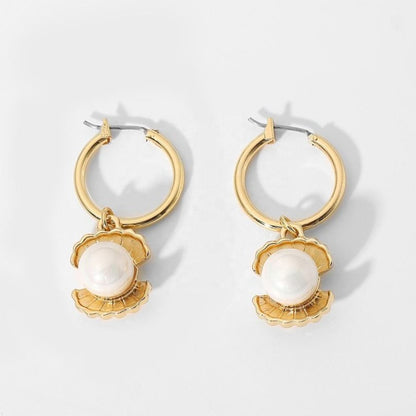 Hoepeloorbellen met Glanzende Parel – Luxe & Elegant | Twinolo