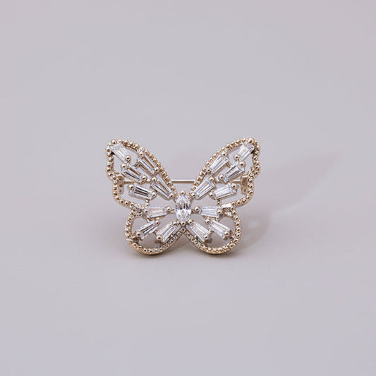 🦋 Vlinder Broche met Kristallen – Elegante Broche Goudkleurig | Twinolo