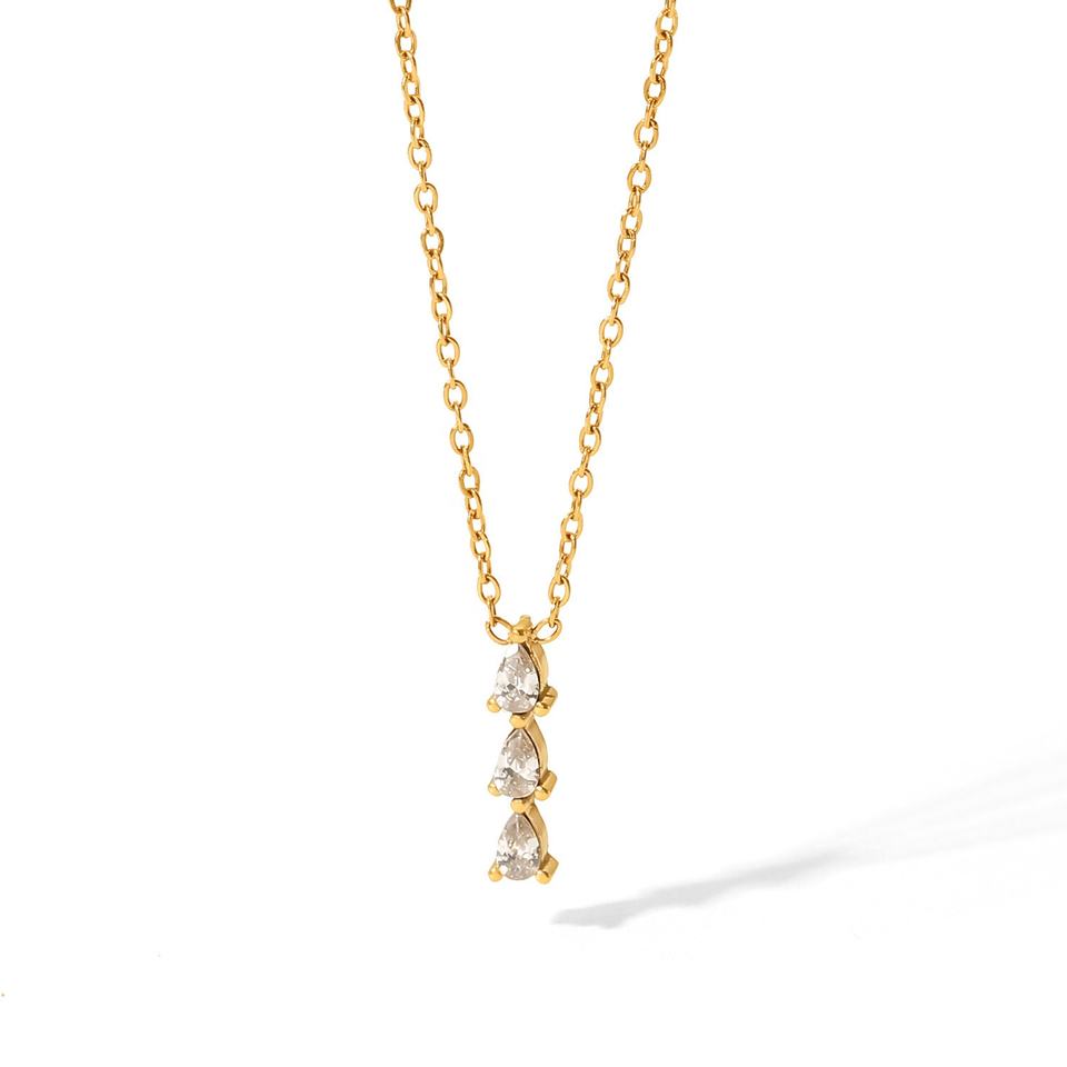 Ketting met Druppelvormige Zirkonia – Sprankelend Detail | Twinolo