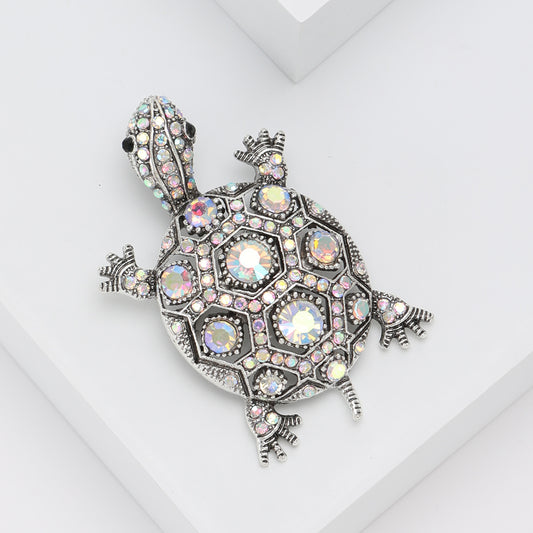 🐢 Broche Tortue avec Cristaux – Élégante Broche | Twinolo
