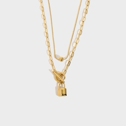 Double Chain with Lock – Trendy & Layered Design | Twinolo