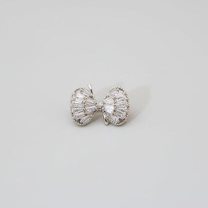 Bow Brooch with Dangling Crystals – Luxury Brooch | Twinolo