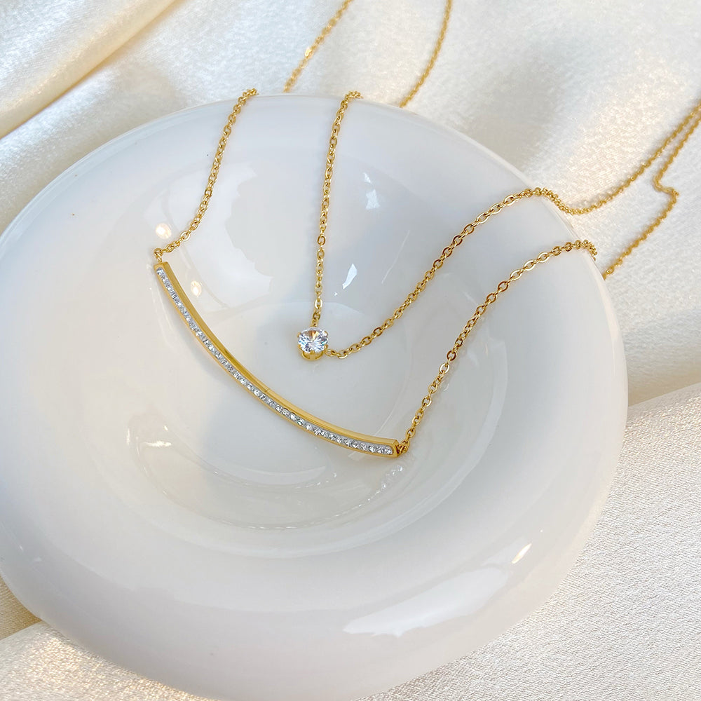 Dubbele Ketting – Twee Lagen in Verguld Edelstaal | Twinolo