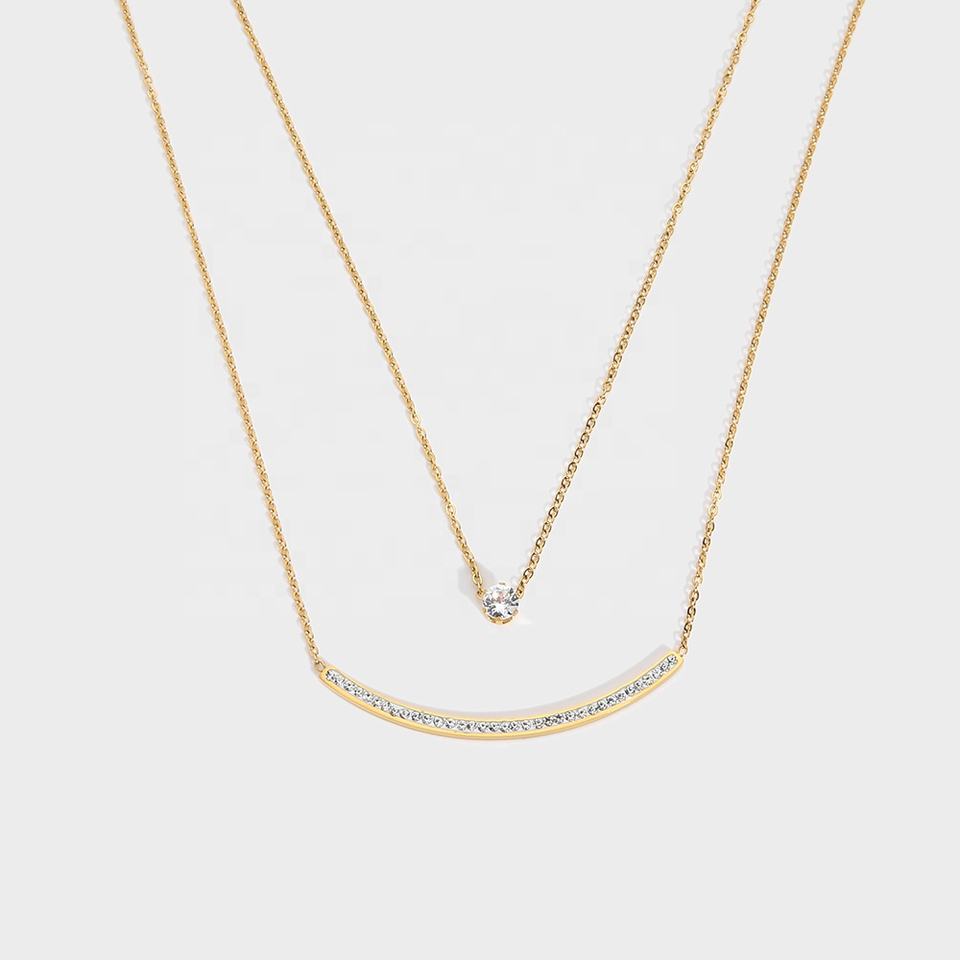 Dubbele Ketting – Twee Lagen in Verguld Edelstaal | Twinolo