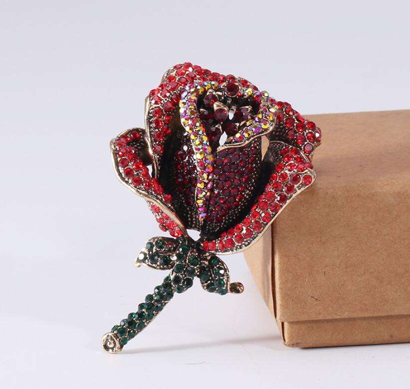 Bloembroche - Elegante Broche met Kristallen | Twinolo