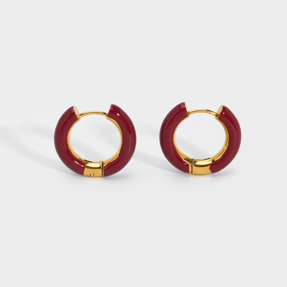 Hoop Earrings with Color Accents – Playful &amp; Trendy | Twinolo
