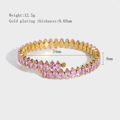 Flexibele Bangle met Zirkonia – Elegant & Comfortabel | Twinolo