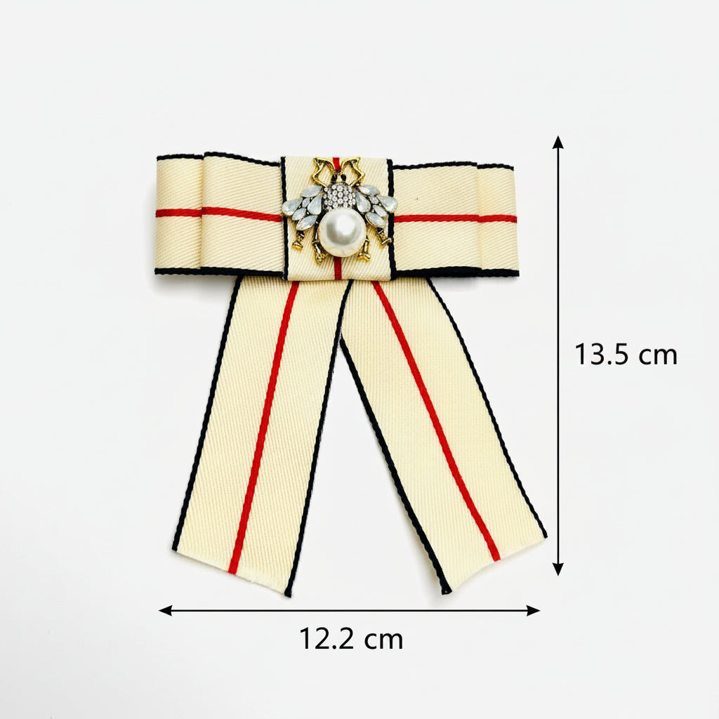 🎀 Bow Brooch - Elegant Brooch with Bee Design | Twinolo