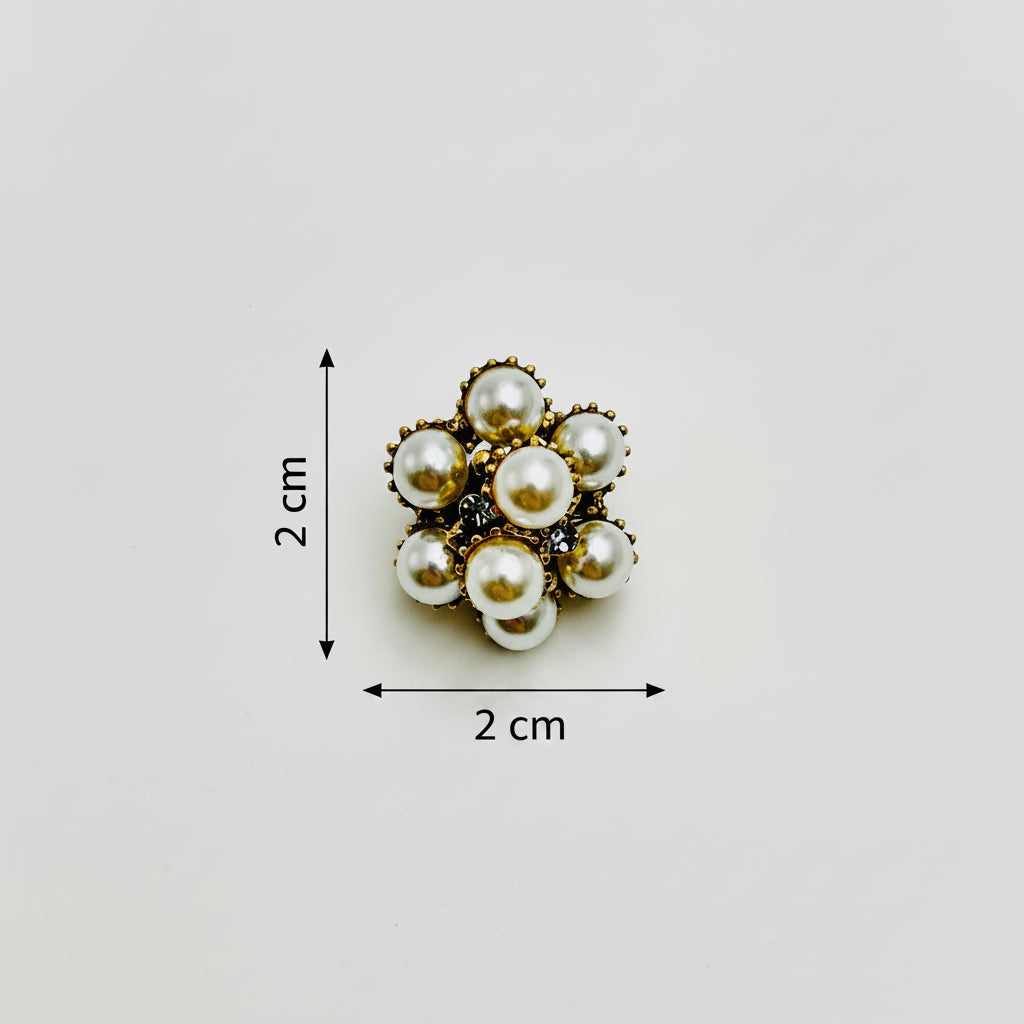 Broche - Elegante Broche met Kristallen en Parel