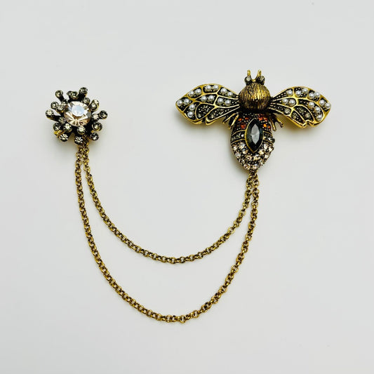 🐝 Bijenbroche - Elegante Broche met Kristallen | Twinolo