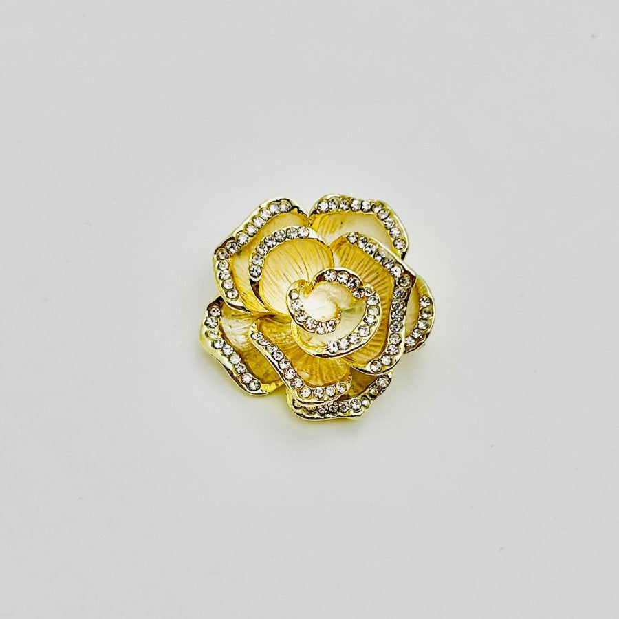 Flower Brooch - Elegant Brooch with Crystals | Twinolo