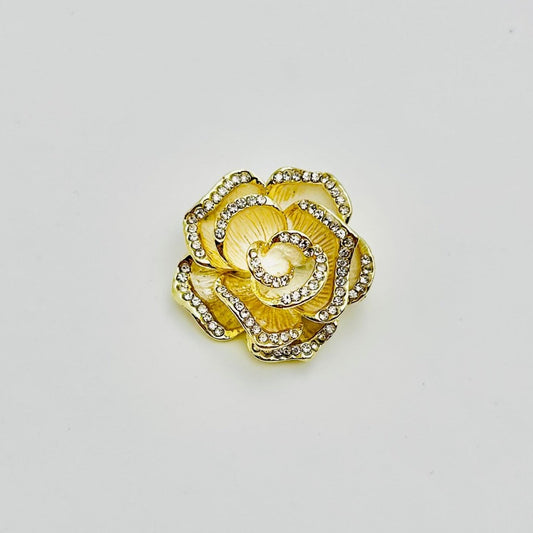 Bloembroche - Elegante Broche met Kristallen | Twinolo