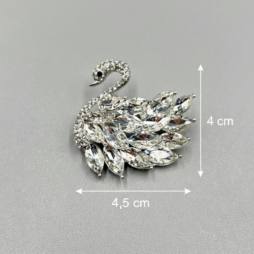 Brooch - Elegant Brooch with Crystals | Twinolo