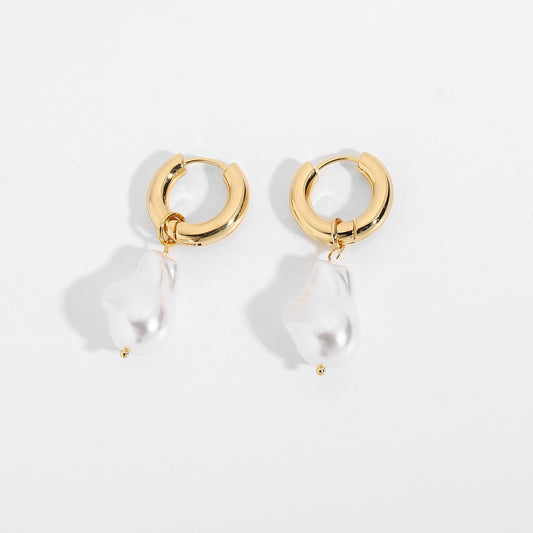 Freshwater Pearl Hoop Earrings – Romantic Look | Twinolo