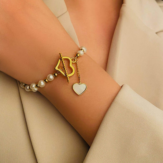 Parelarmband met Hart – Romantisch & Elegant | Twinolo