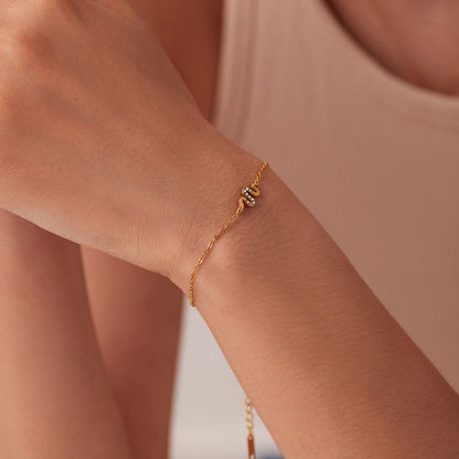 Fijne Armband met Slangenbedel – Mysterieus & Trendy | Twinolo