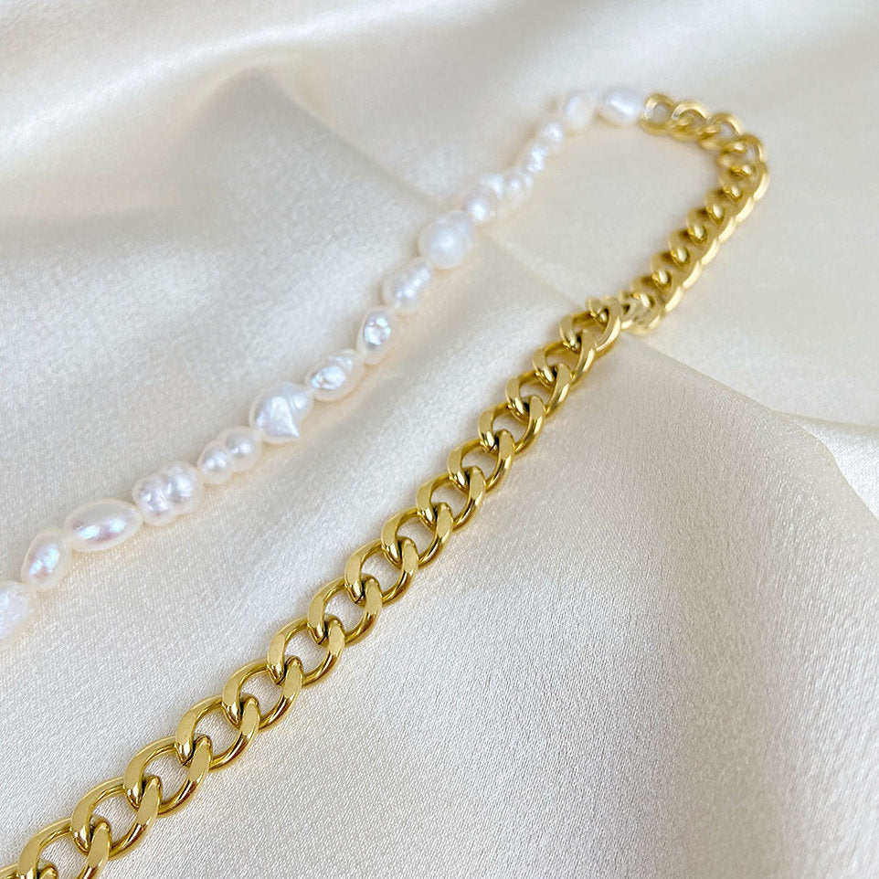 Fijne Ketting met Zoetwaterparels – Klassiek Design | Twinolo