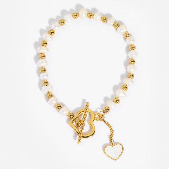 Parelarmband met Hart – Romantisch & Elegant | Twinolo