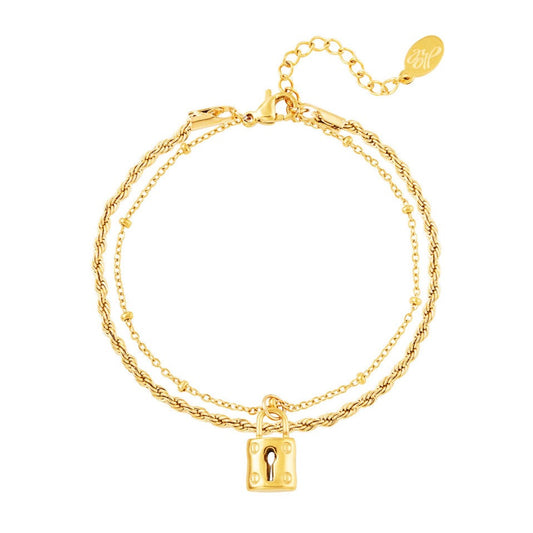 Armband met Hangslot – Stoer & Trendy | Twinolo