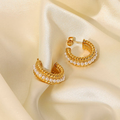 Mini Hoops with Pearl – Delicate & Elegant | Twinolo