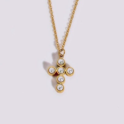 Ketting met Parelkruis Hanger – Elegant & Symbolisch | Twinolo