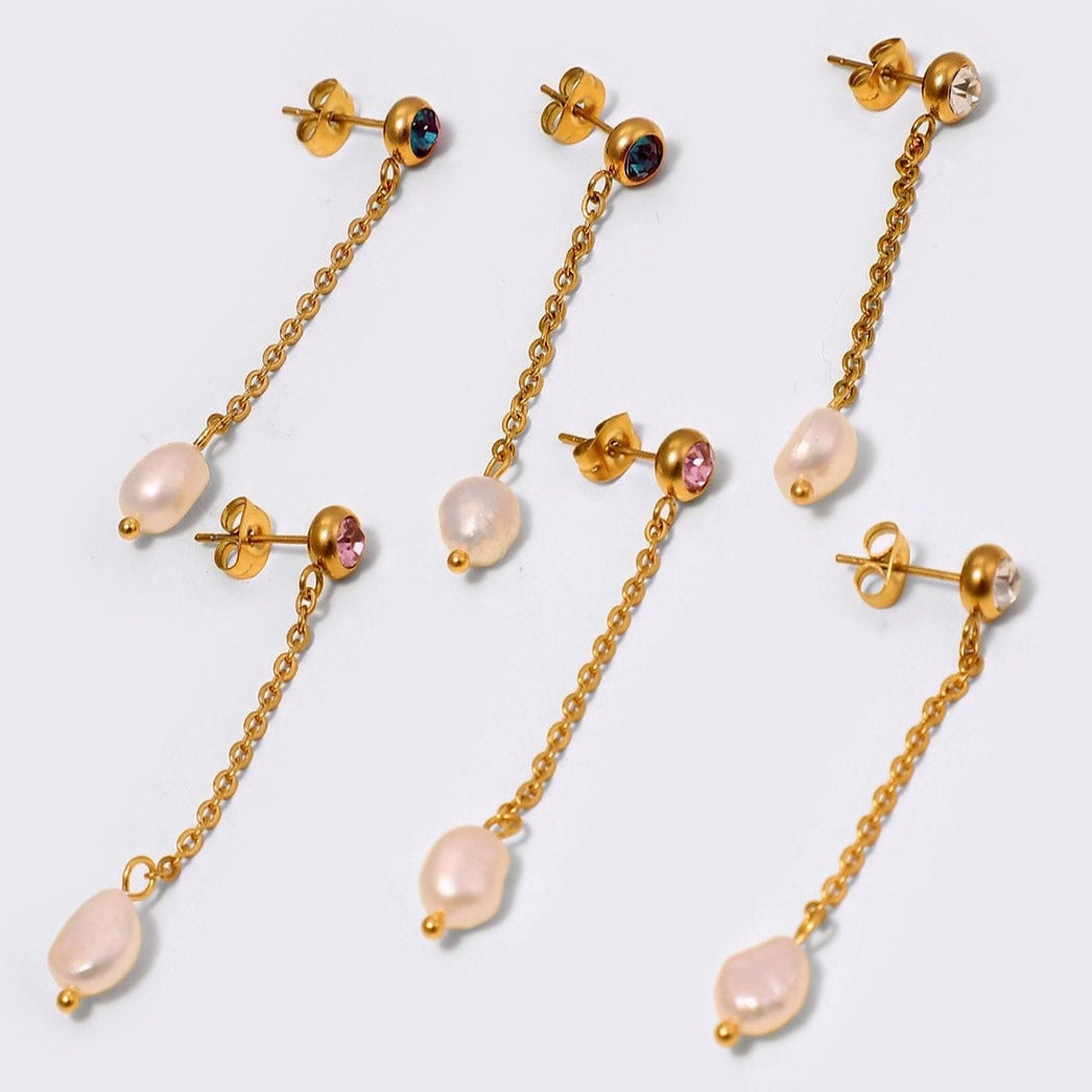 Boucles d'oreilles perles et brillance – Design intemporel | Twinolo