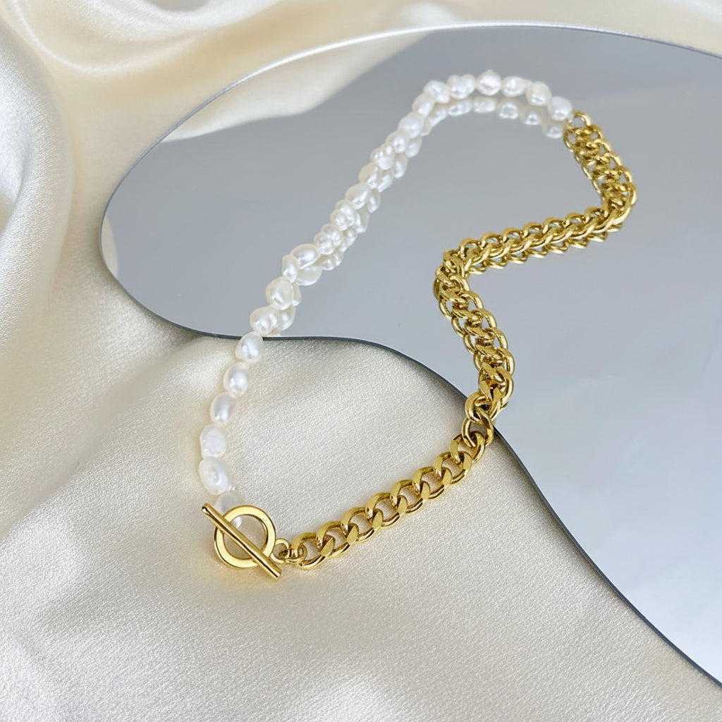 Fijne Ketting met Zoetwaterparels – Klassiek Design | Twinolo