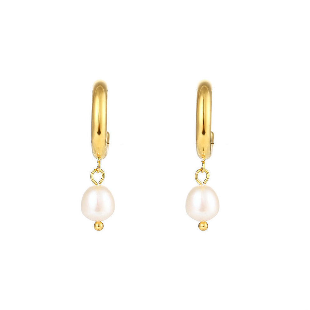 Hoepeloorbellen met Parel – Subtiele Elegantie | Twinolo
