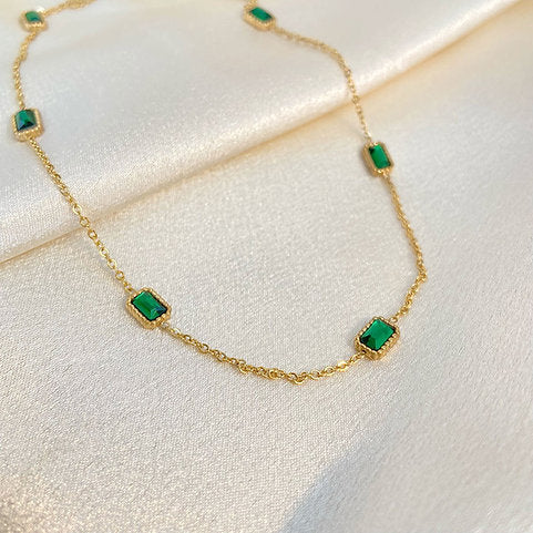 Ketting met Groene Zirkonia – Elegant & Stijlvol | Twinolo