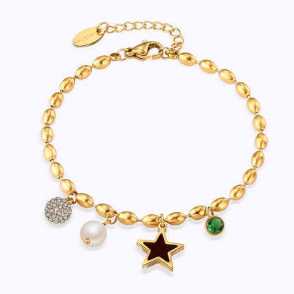 Armband met Parel en Ster – Elegant & Speels | Twinolo