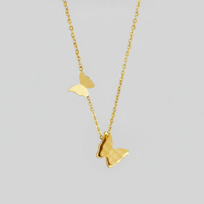 Collier Papillon Doré – Charme Naturel | Twinolo