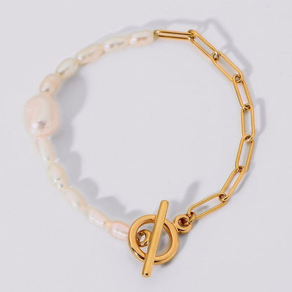 Bracelet à maillons avec Perles d'eau douce – Intemporel & Élégant | Twinolo