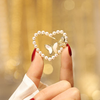 🦋 Butterfly Brooch - Elegant Brooch with Pearls | Twinolo