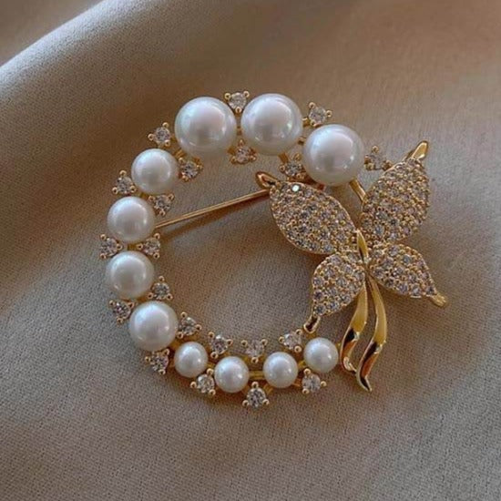🦋 Broche Papillon - Broche Élégante avec Perle | Twinolo
