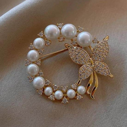🦋 Broche Papillon - Broche Élégante avec Perle | Twinolo