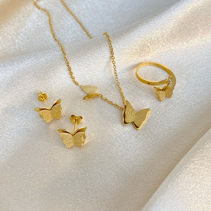Collier Papillon Doré – Charme Naturel | Twinolo