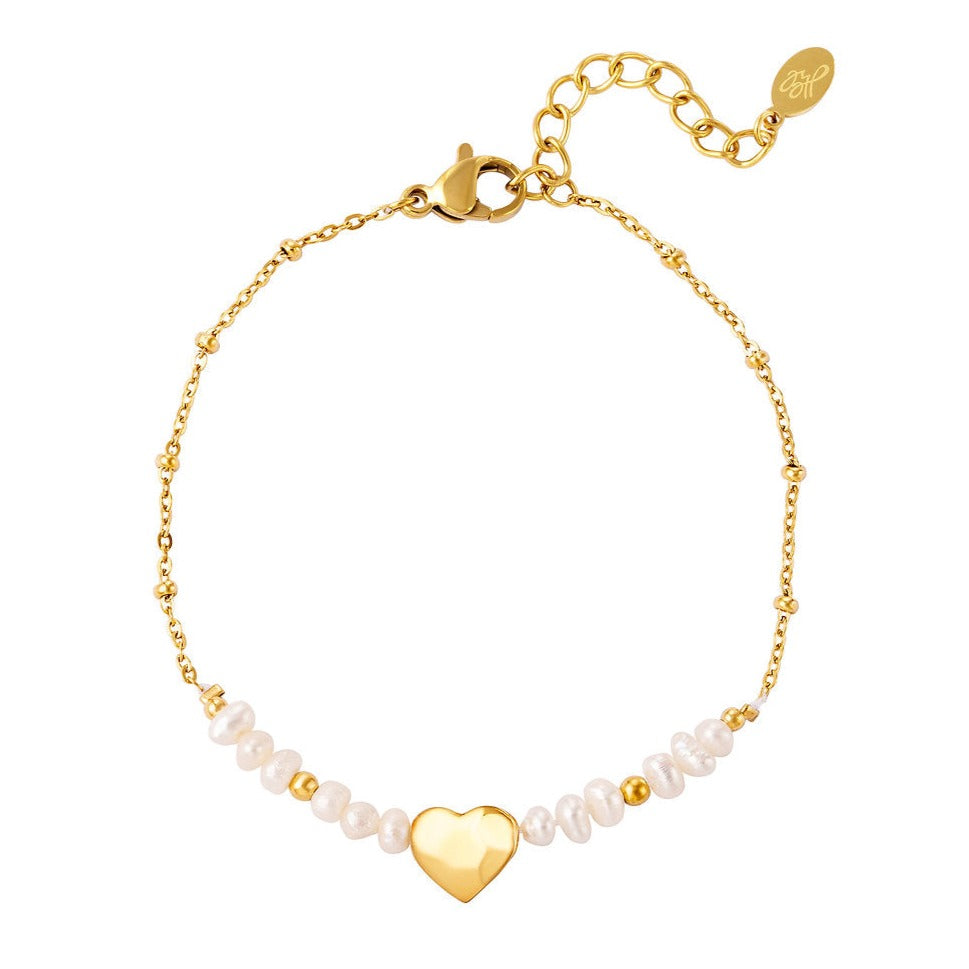 Armband met Parels & Hart – Liefdevol Design | Twinolo