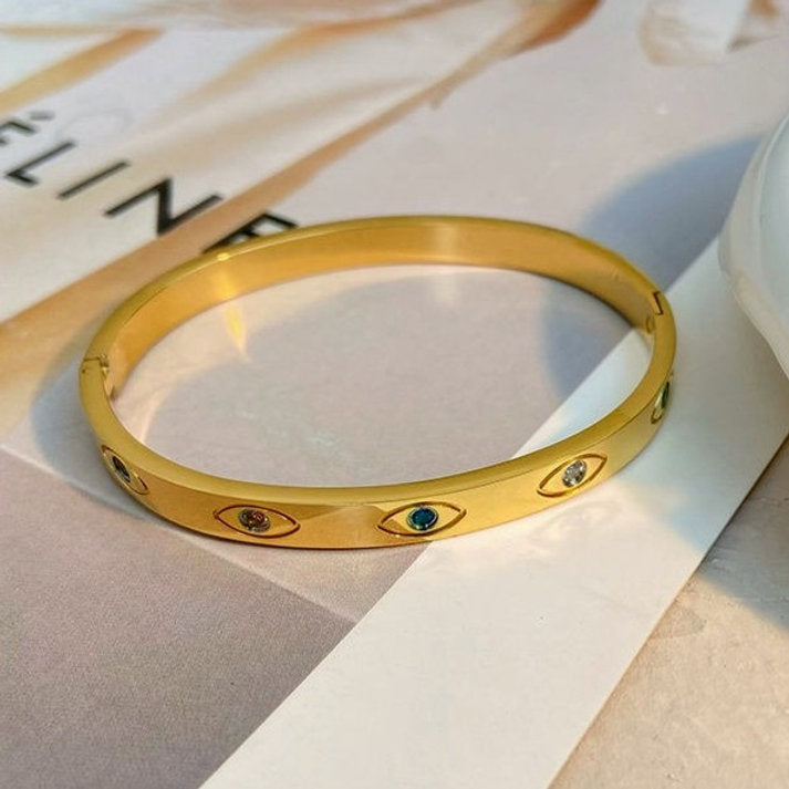 Bangle met Oogmotief – Beschermend & Stijlvol | Twinolo