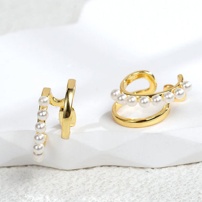 Hoepeloorbellen met Dubbele Parel – Speels & Elegant | Twinolo