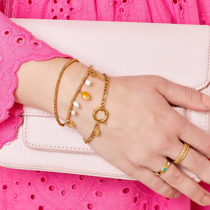 Armband met Sleutelhanger, Parels & Stenen – Symbolisch & Elegant | Twinolo