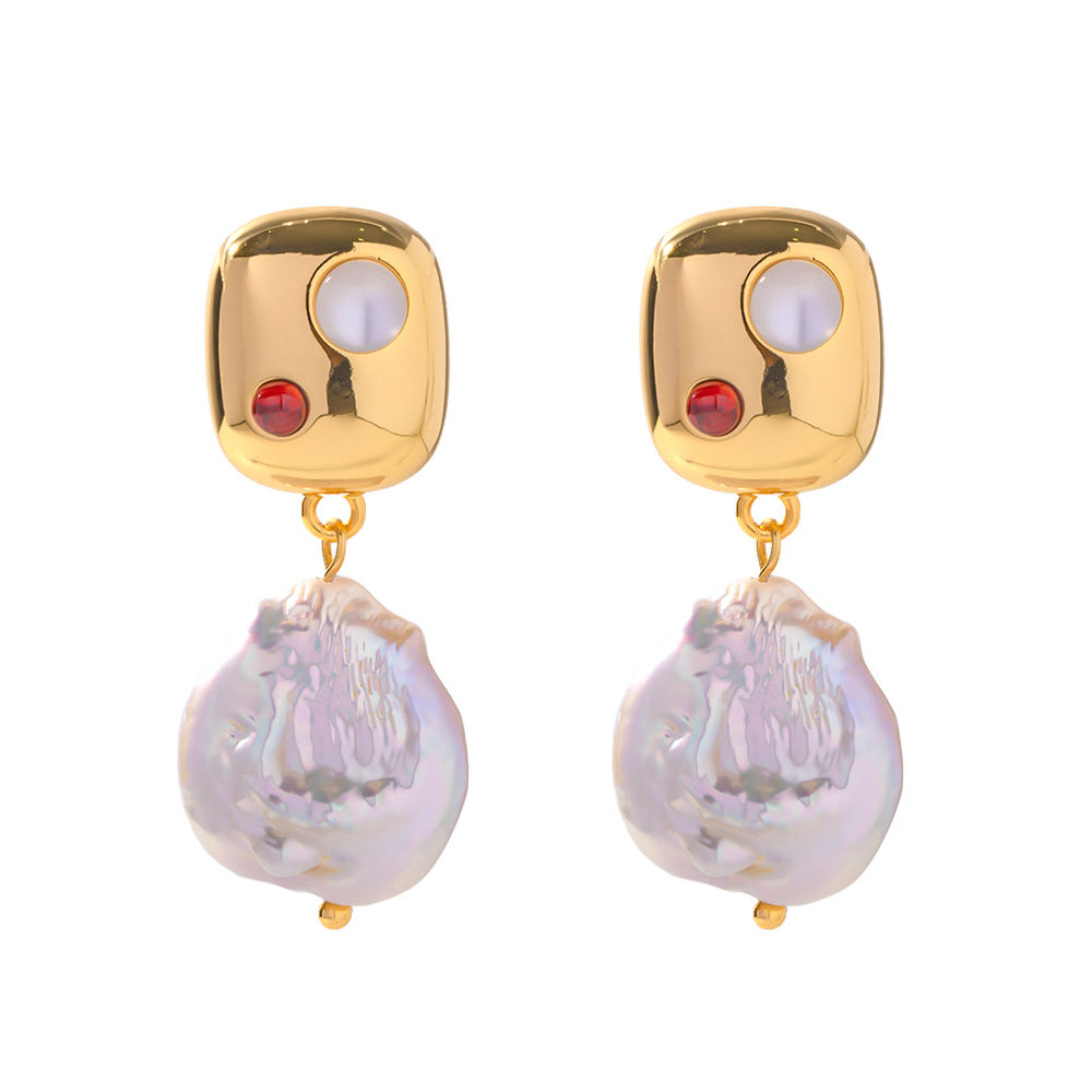Boucles d'oreilles avec perle d'eau douce blanche – Pure élégance | Twinolo
