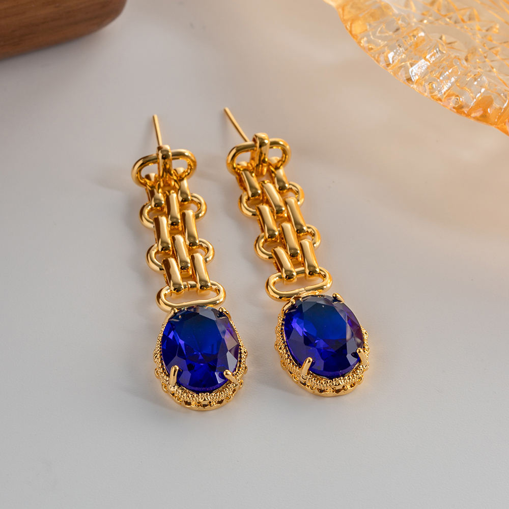 Boucles d'oreilles pierre ovale – Verte ou bleue | Look raffiné | Twinolo