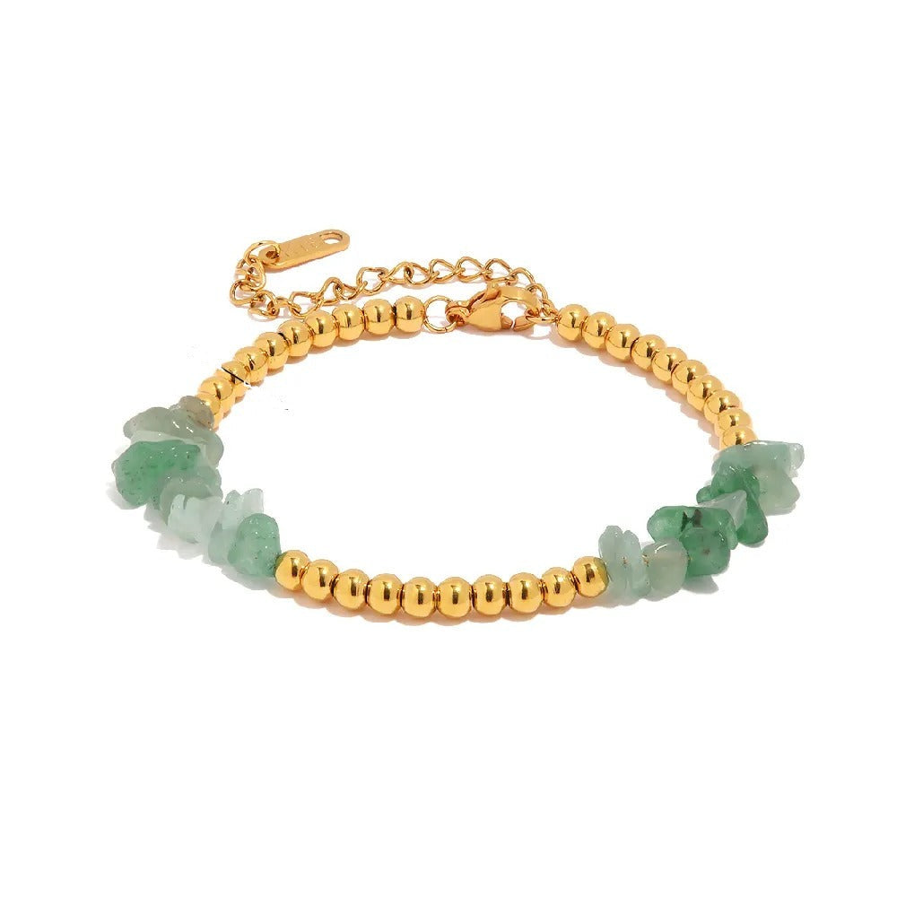 Bracelet with Green Stones – Natural & Stylish | Twinolo