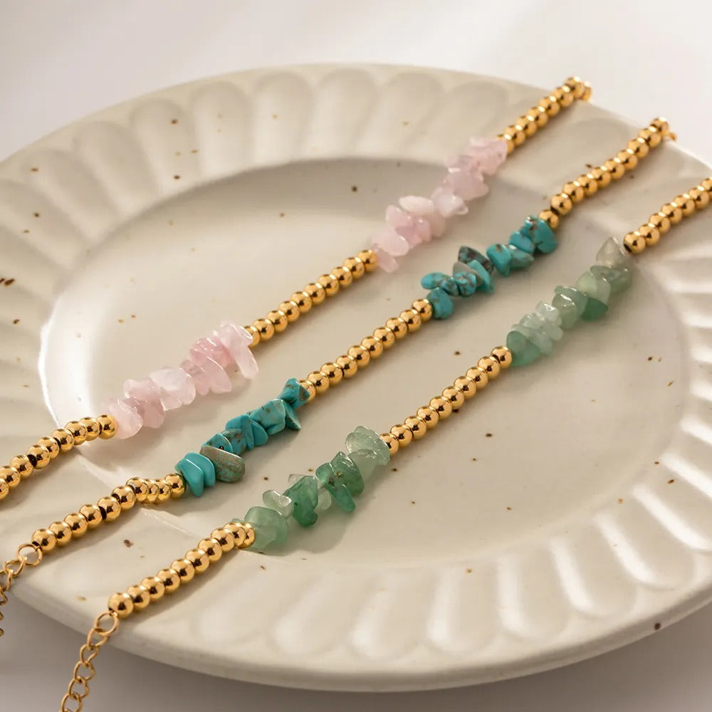 Bracelet with Green Stones – Natural & Stylish | Twinolo