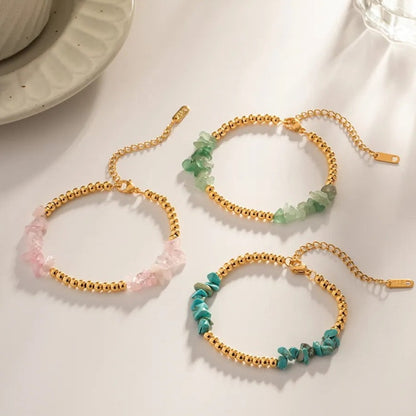 Bracelet with Green Stones – Natural & Stylish | Twinolo