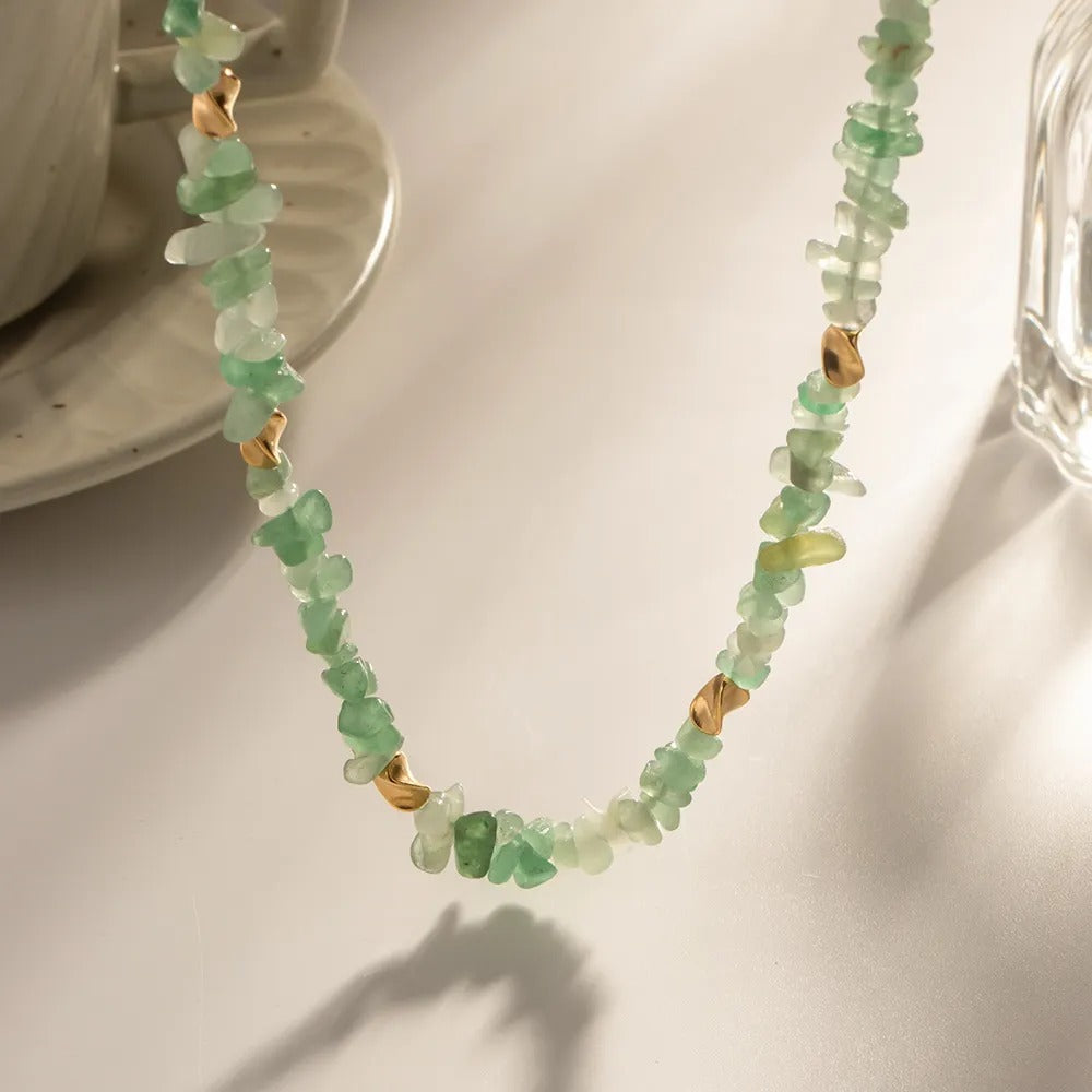 Collier Pierres Vertes – Terreux & Intemporel | Twinolo