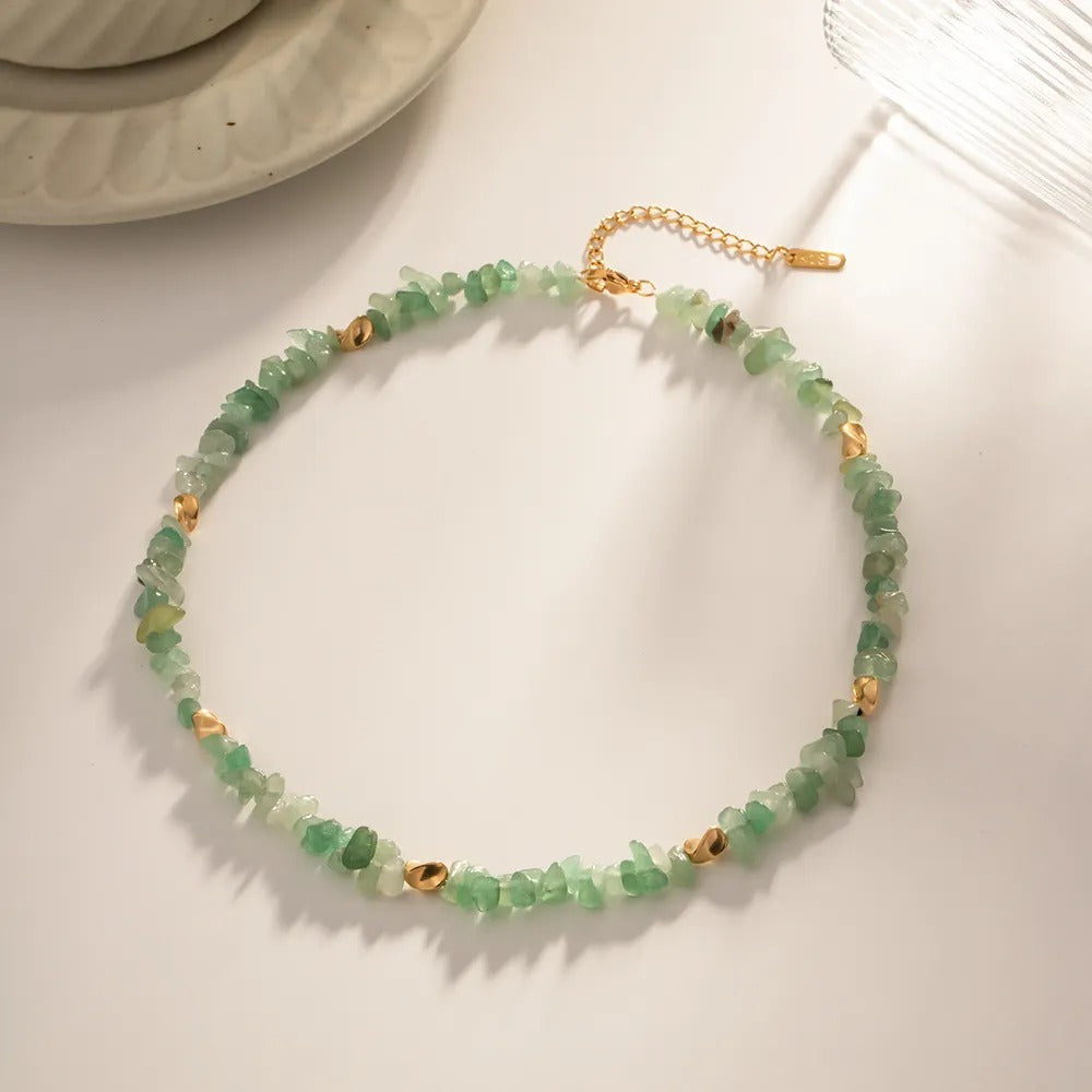 Collier Pierres Vertes – Terreux & Intemporel | Twinolo